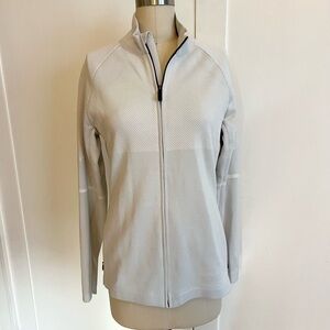 Adidas Women's Off-White Full-Zip Sweatshirt